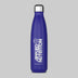 Blue water bottle with 'Applied Nutrition' logo on a gray background