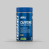 Blue supplement container labeled 'Endurance Caffeine' by Applied Nutrition on a gray background