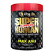 Alpha Lion Super Human Hulk Juice pre-workout supplement container on a white background