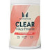 MyProtein Clear Whey Protein container with strawberry flavor on a white background