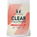 MyProtein Clear Whey Protein container with strawberry flavor on a white background