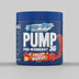 Blue pre-workout supplement container with 'Zero-Stim' branding on a gray background