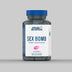 Vitamins bottle labeled 'Sex Bomb' by Applied Nutrition on a gray background