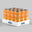 Box of Applied Nutrition Sparkling Protein Water Orange Burst cans on a gray background