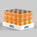 Box of Applied Nutrition Sparkling Protein Water Orange Burst cans on a gray background