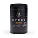 Black container of MyProtein HYROX recovery supplement on a white background