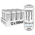 Monster Energy Ultra zero sugar energy drink cans with packaging on a white background
