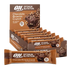 Optimum Nutrition Chocolate Brownie Crunch protein bars with packaging on a white background