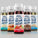 Five bottles of Applied Nutrition Flavo Drops on a gray background